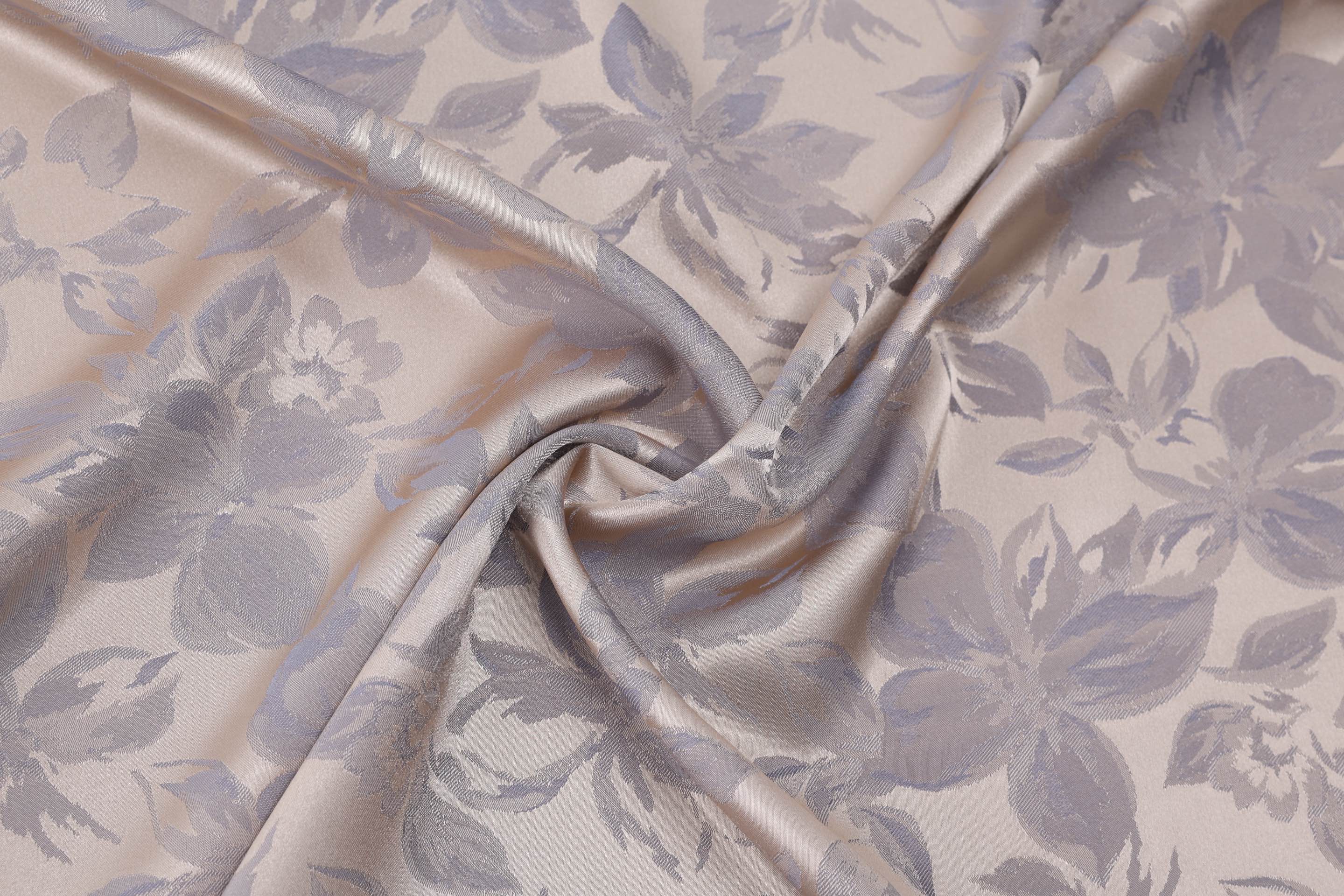 Jacquard — woven floral in champagne and lavender
